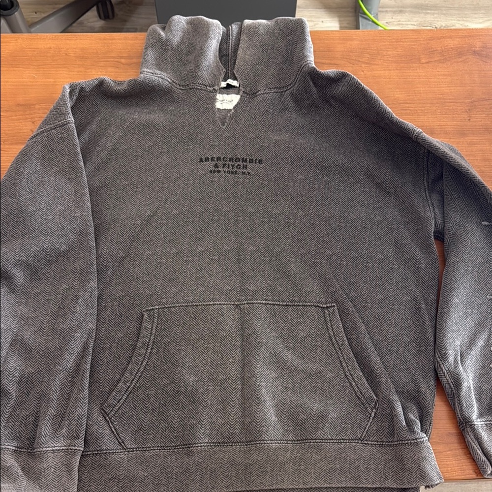 Abercrombie & Fitch Charcoal Zip-Up Sweater